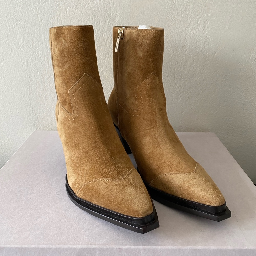 Jimmy Choo Camel Suede Ankle Boots